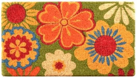 18x30 Thick Summer Flower Coir Indoor Outdoor Doormat