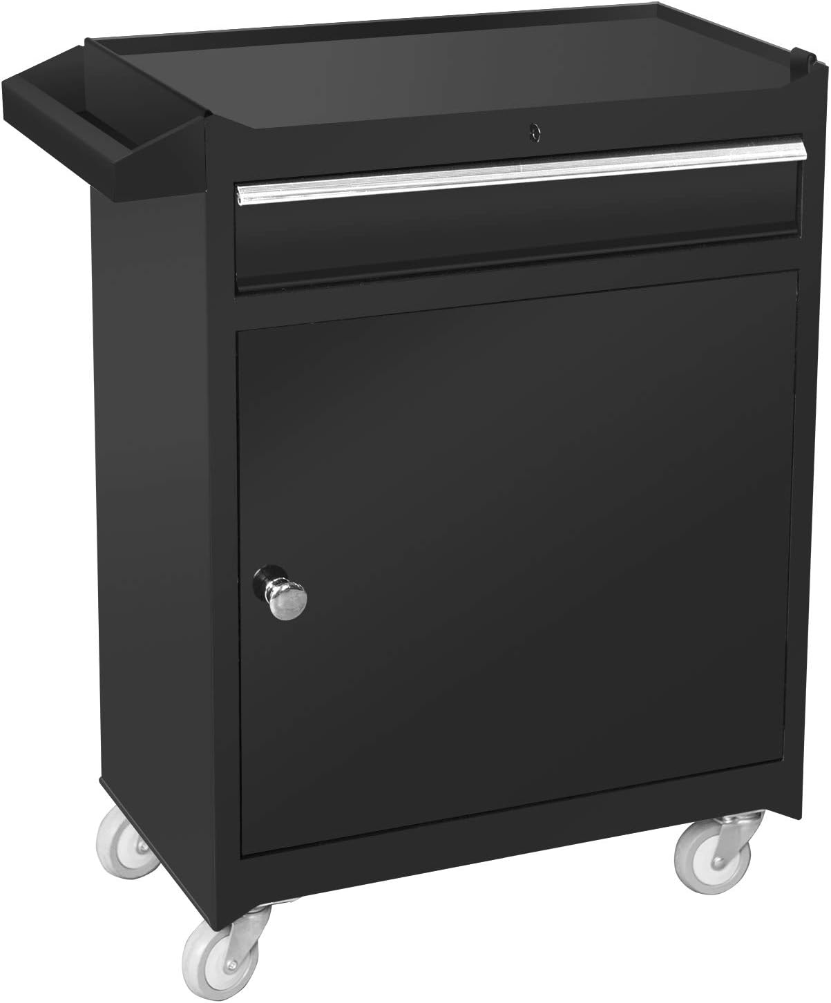 Black Detachable 4-Drawer Rolling Tool Chest Adjustable Shelf