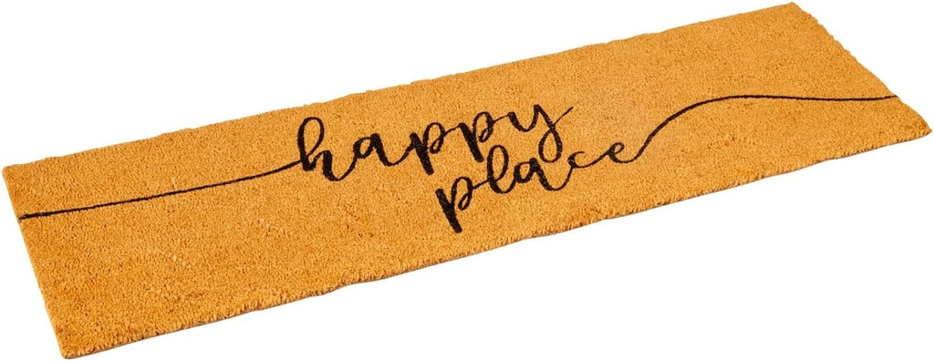 17x60 Large Coco Coir Happy Place Outdoor Doormat