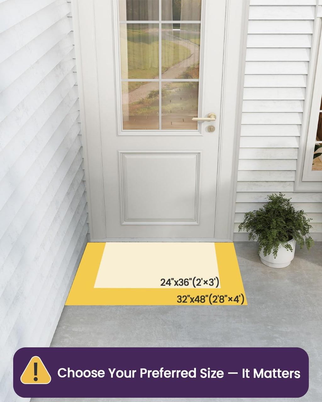 2x3 Non Slip Tropical Monstera Entry Dirt Trapper Mat