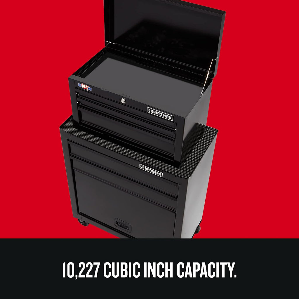 26in Black Rolling 5-Drawer Tool Chest With Drawer Liner