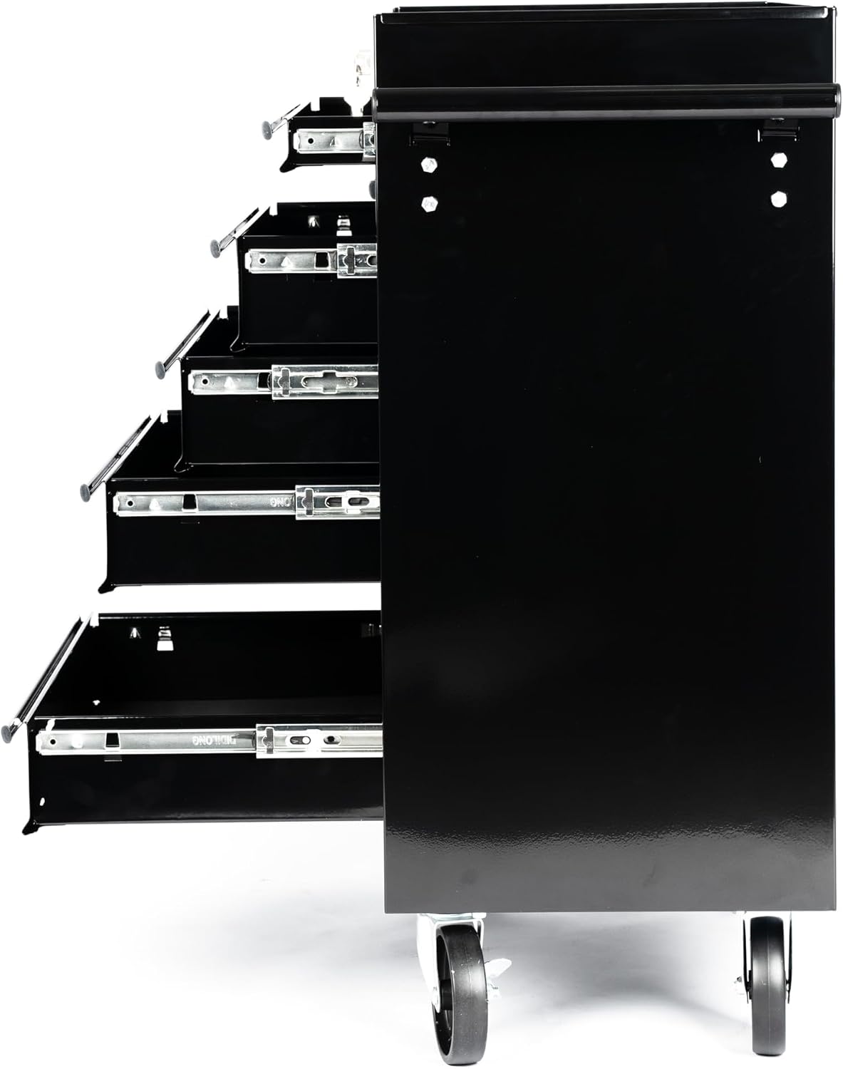 Black Rolling 7-Drawer Lockable Heavy Duty Tool Chest Cart