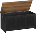 Black Walnut 39.3in Lift Top Wooden Storage Bench