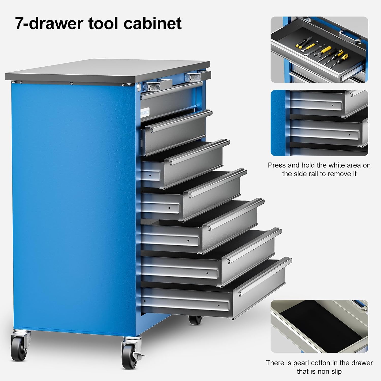 7-Drawer Rolling Lockable Tool Chest Combine With 5-Drawer Cabinet