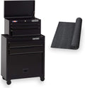 26in Black Rolling 5-Drawer Tool Chest With Drawer Liner