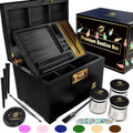 Large Bamboo Storage Box Combination Lock Organizer Tray