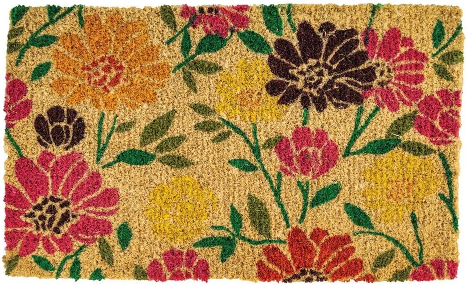 18x30 Thick Summer Flower Coir Indoor Outdoor Doormat