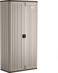 Lockable Resin Tall Cabinet Garage Outdoor Tool Storage