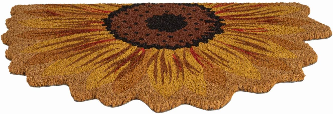 18x30 Sunflower Coir Doormat Vinyl Back Indoor Outdoor