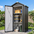 Weatherproof Vertical Metal Shed Adjustable Storage Shelves