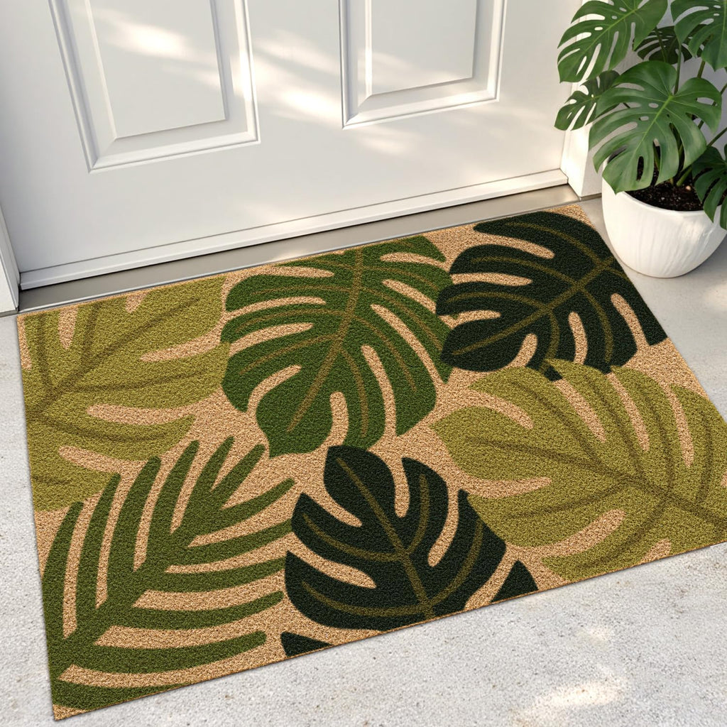 2x3 Non Slip Tropical Monstera Entry Dirt Trapper Mat