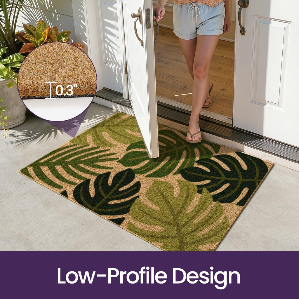 2x3 Non Slip Tropical Monstera Entry Dirt Trapper Mat