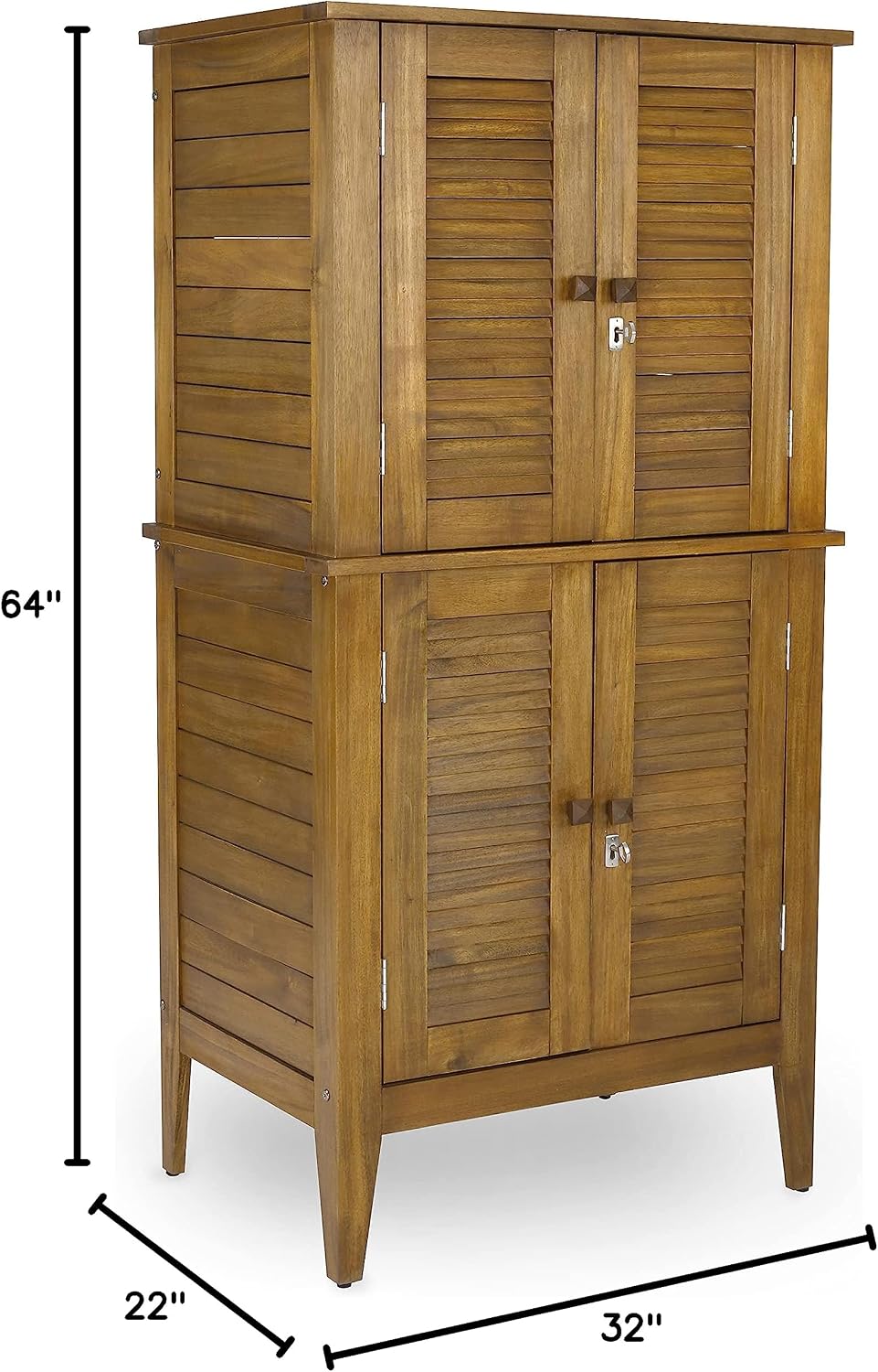 Brown Large Weatherproof Outdoor Utility Storage Cabinet