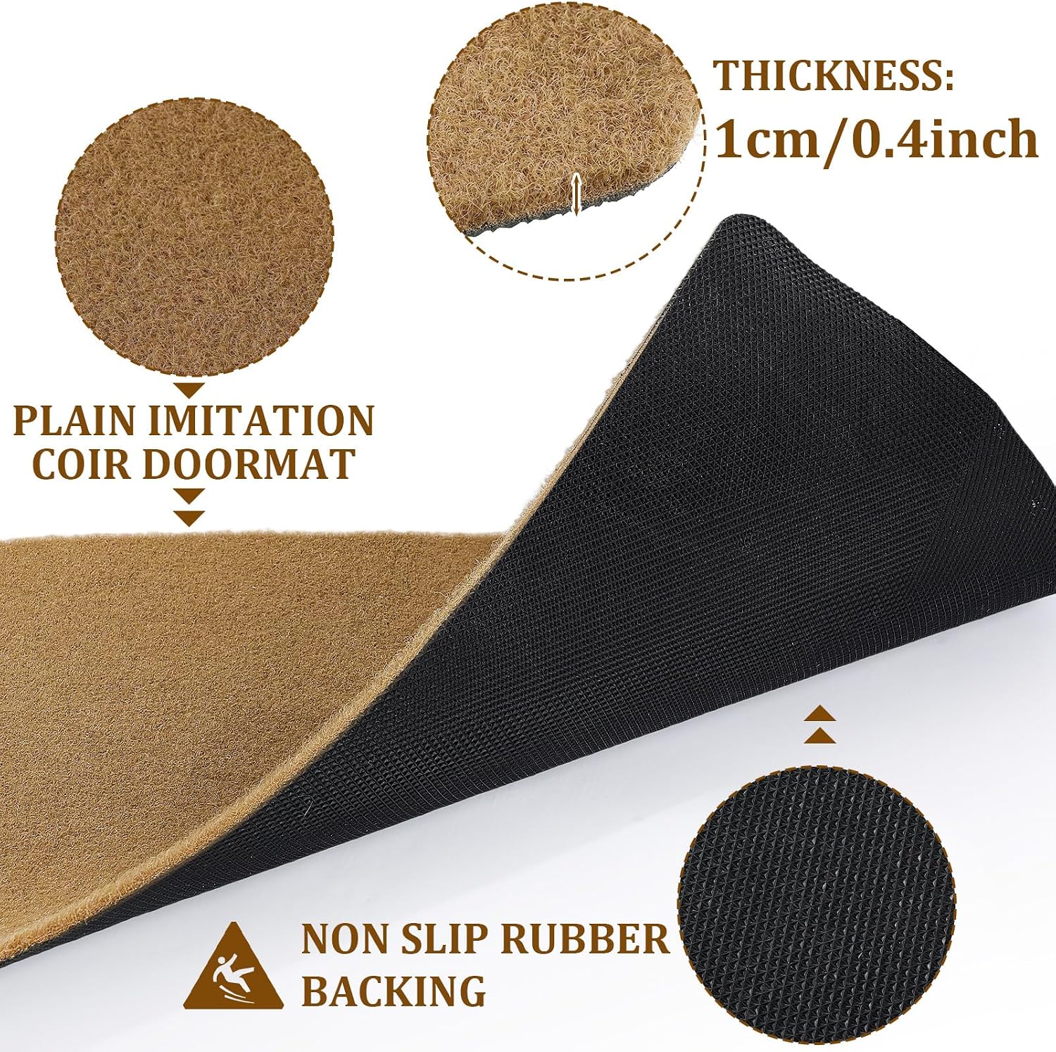 6 Pack Blank Coir Doormat DIY Painting Kit Non Slip