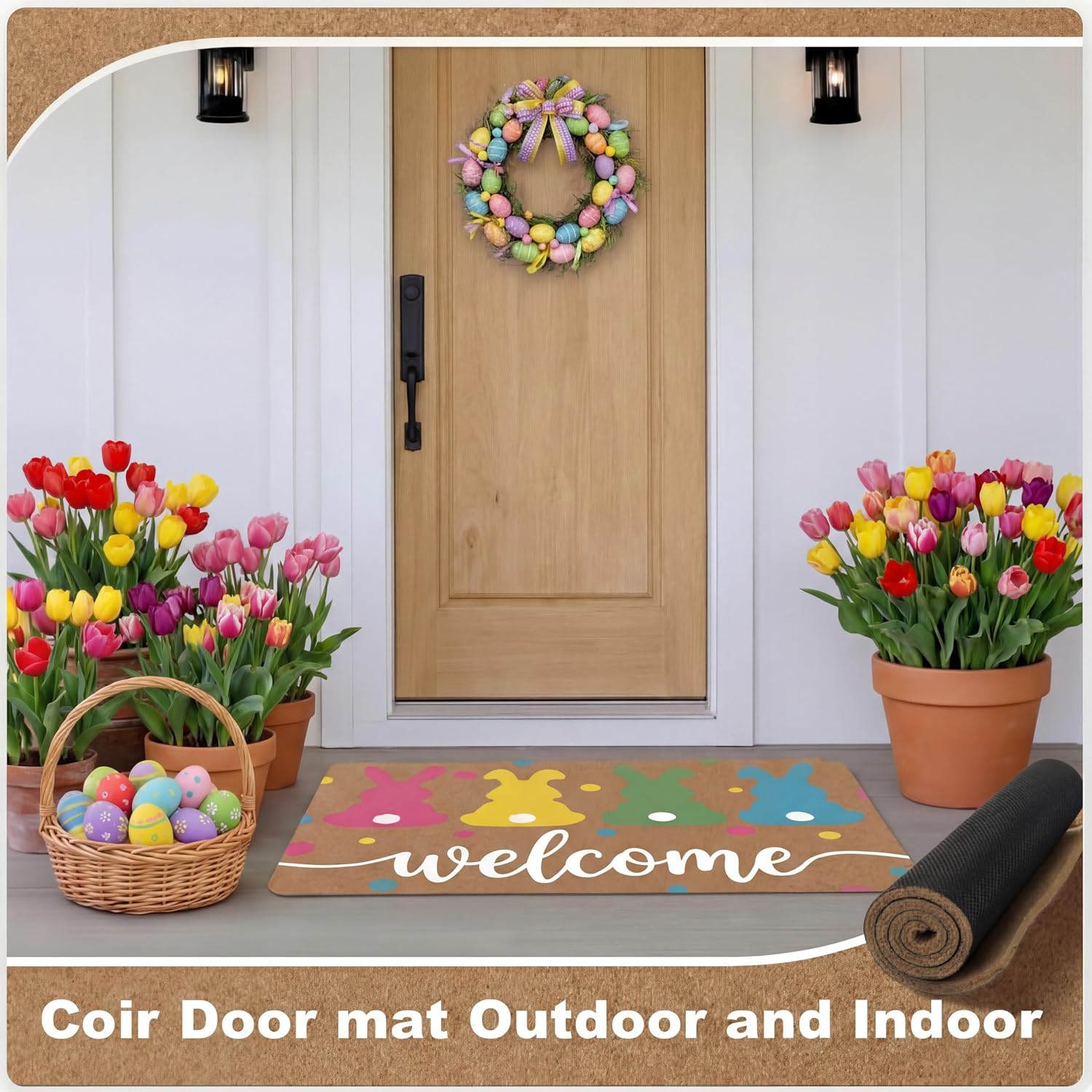 6 Pack Blank Coir Doormat DIY Painting Kit Non Slip
