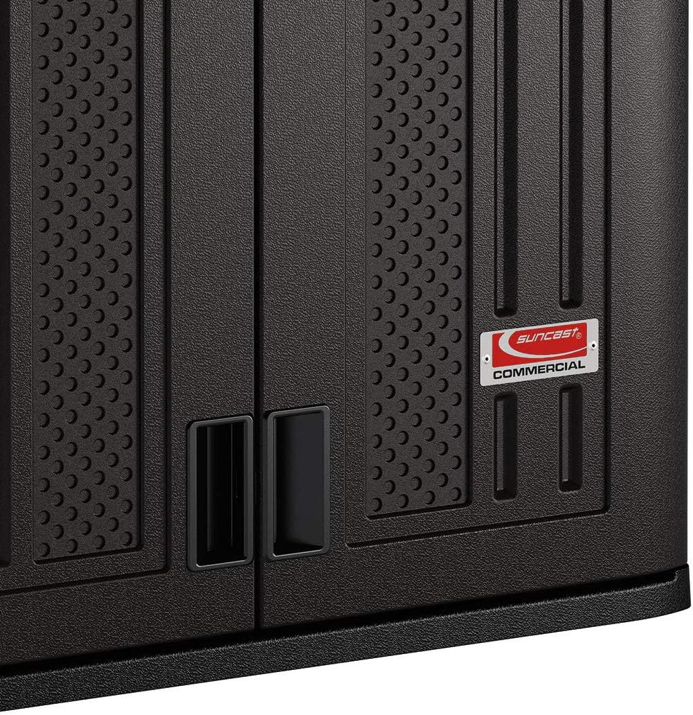 Black Heavy Duty Resin Wall Cabinet Lockable Adjustable Shelf