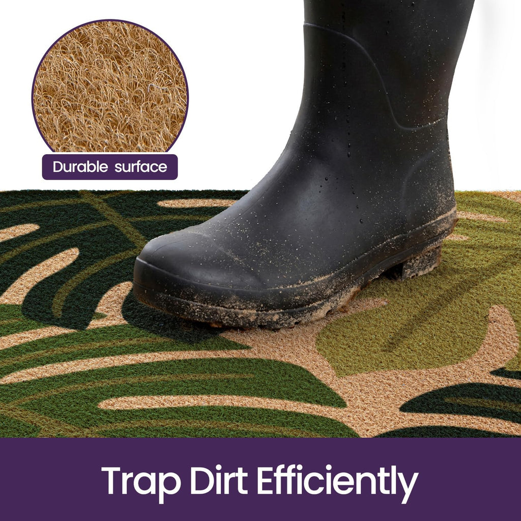2x3 Non Slip Tropical Monstera Entry Dirt Trapper Mat