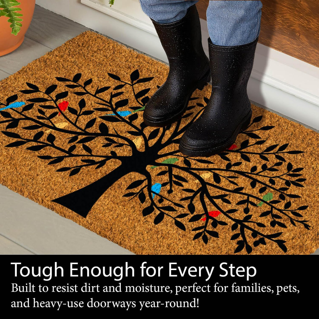 24x36 Tree of Life Coir Non Slip Welcome Doormat