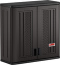 Black Heavy Duty Resin Wall Cabinet Lockable Adjustable Shelf
