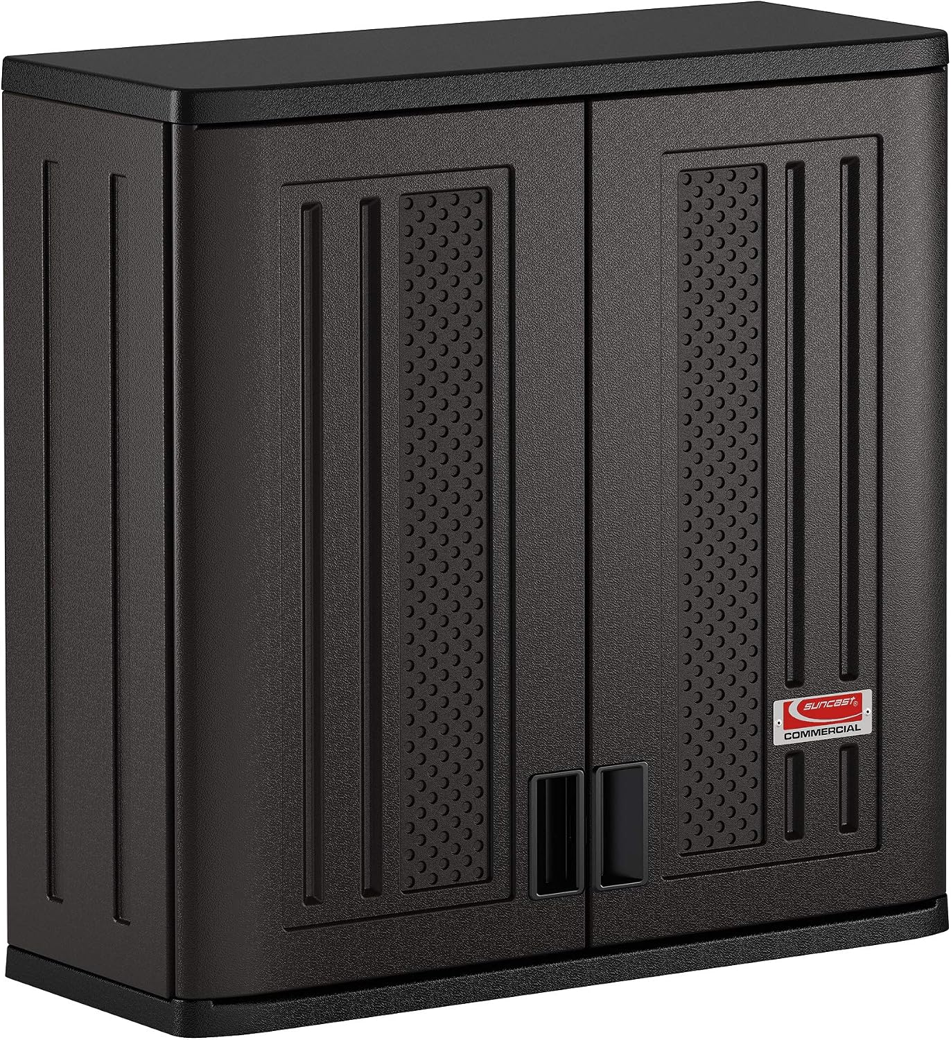 Black Heavy Duty Resin Wall Cabinet Lockable Adjustable Shelf