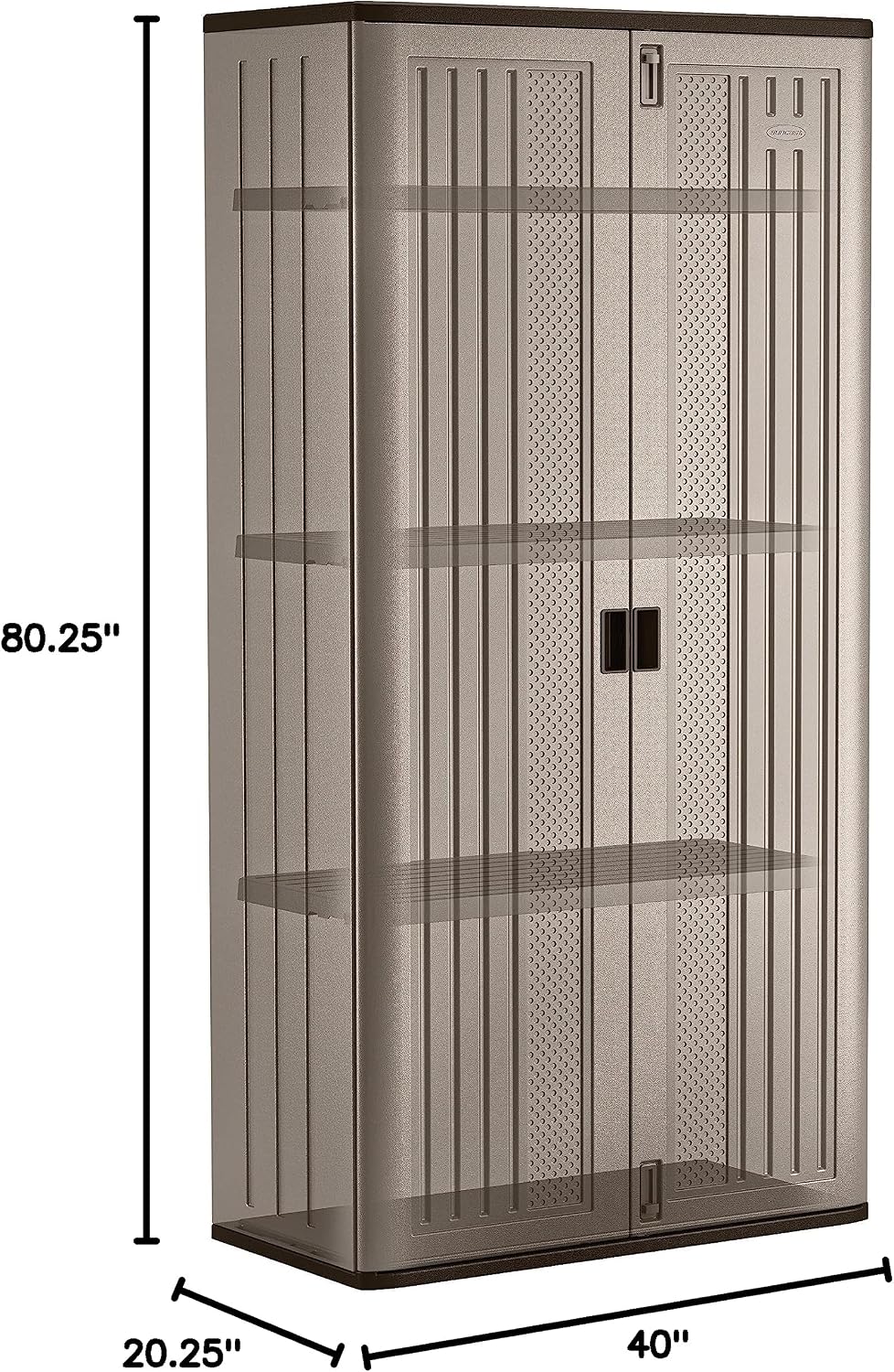 Lockable Resin Tall Cabinet Garage Outdoor Tool Storage