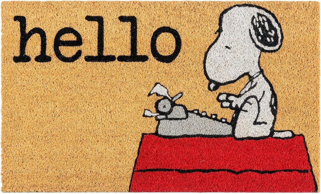 2 Pack Peanuts Snoopy Coir Welcome Doormat High Traffic