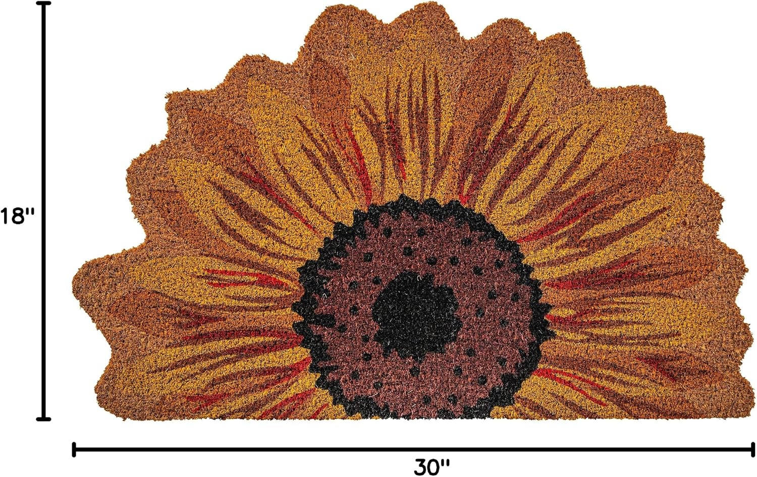 18x30 Sunflower Coir Doormat Vinyl Back Indoor Outdoor