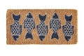 Natural Coir Welcome Doormat Decorative Fish Image Print
